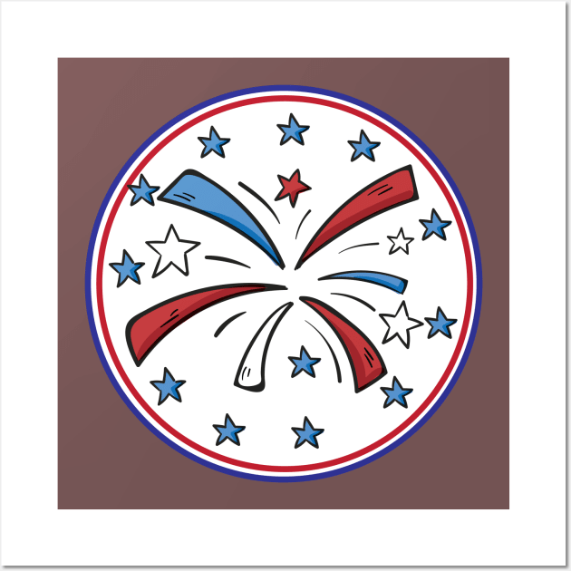 4th of July USA american indpendence Day Wall Art by ArtoBagsPlus